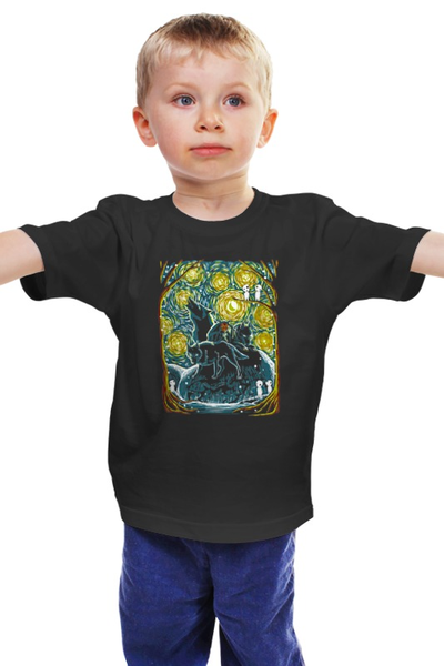 Заказать детскую футболку в Москве. Детская футболка классическая унисекс Звёздная ночь от totorian - готовые дизайны и нанесение принтов.