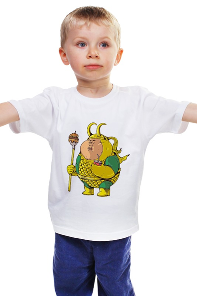 Заказать детскую футболку в Москве. Детская футболка классическая унисекс Fat Aquaman от priceless - готовые дизайны и нанесение принтов.