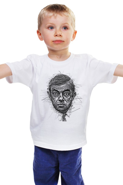 Заказать детскую футболку в Москве. Детская футболка классическая унисекс Rowan Atkinson от Leichenwagen - готовые дизайны и нанесение принтов.