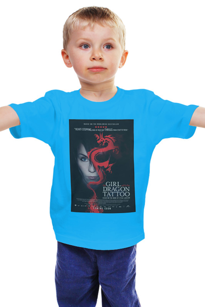 Заказать детскую футболку в Москве. Детская футболка классическая унисекс Девушка с татуировкой дракона от KinoArt - готовые дизайны и нанесение принтов.