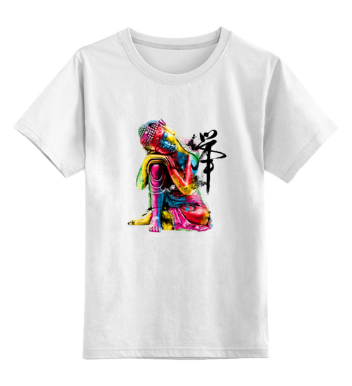Заказать детскую футболку в Москве. Детская футболка классическая унисекс Будда           от Savara - готовые дизайны и нанесение принтов.