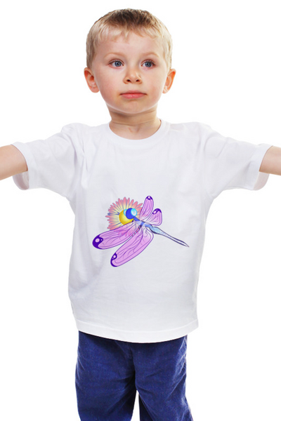 Заказать детскую футболку в Москве. Детская футболка классическая унисекс Стрекоза от Дана Столыпина - готовые дизайны и нанесение принтов.