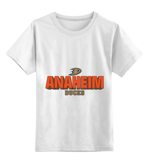Заказать детскую футболку в Москве. Детская футболка классическая унисекс Anaheim Ducks от kspsshop - готовые дизайны и нанесение принтов.