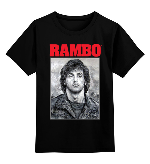 Заказать детскую футболку в Москве. Детская футболка классическая унисекс Rambo от Leichenwagen - готовые дизайны и нанесение принтов.