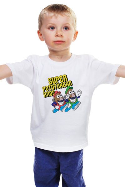 Заказать детскую футболку в Москве. Детская футболка классическая унисекс Super mario bros от CoolDesign - готовые дизайны и нанесение принтов.