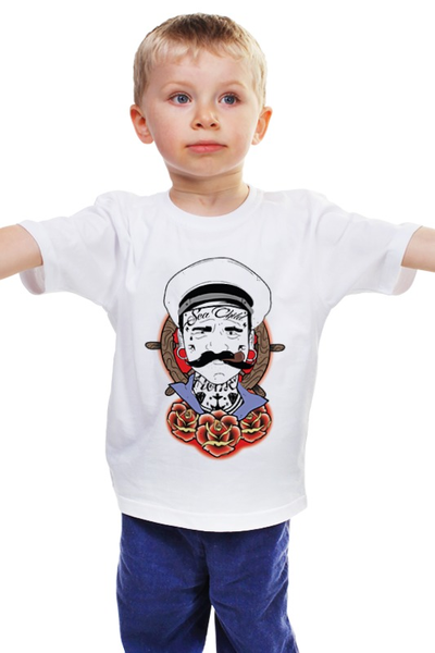 Заказать детскую футболку в Москве. Детская футболка классическая унисекс Мужик с трубкой от YellowCloverShop - готовые дизайны и нанесение принтов.