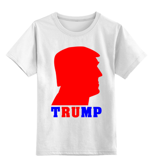 Заказать детскую футболку в Москве. Детская футболка классическая унисекс Трамп (Trump) от mystylez - готовые дизайны и нанесение принтов.