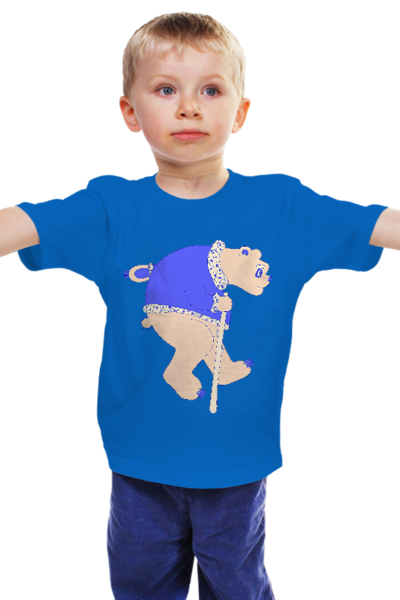 Заказать детскую футболку в Москве. Детская футболка классическая унисекс мишка большой от Анна - готовые дизайны и нанесение принтов.