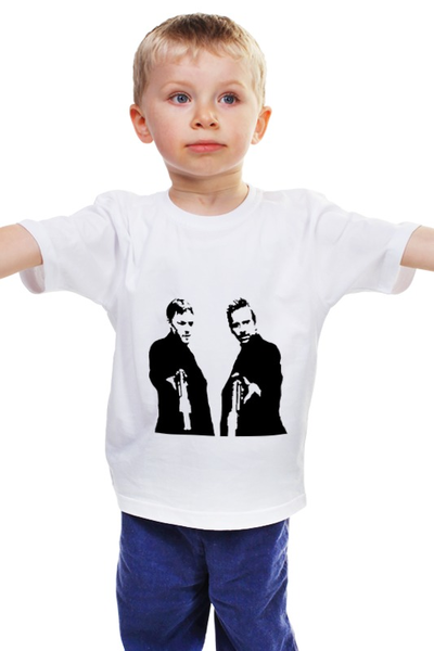 Заказать детскую футболку в Москве. Детская футболка классическая унисекс Святые из бундока от karbafoss - готовые дизайны и нанесение принтов.