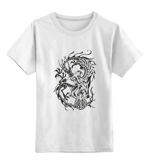 Заказать детскую футболку в Москве. Детская футболка классическая унисекс Дракон и Феникс от taalina - готовые дизайны и нанесение принтов.