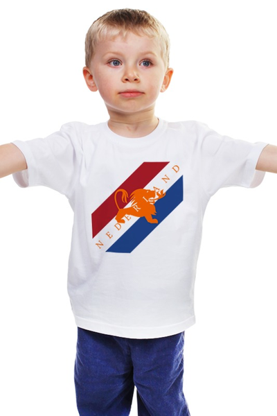 Заказать детскую футболку в Москве. Детская футболка классическая унисекс Нидерланды от printik - готовые дизайны и нанесение принтов.