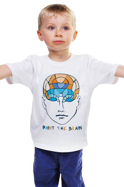 Заказать детскую футболку в Москве. Детская футболка классическая унисекс Раскрась мозг от PolinaPo - готовые дизайны и нанесение принтов.