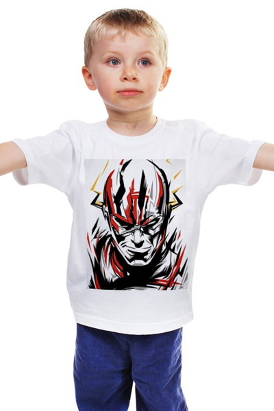 Заказать детскую футболку в Москве. Детская футболка классическая унисекс Флэш (Flash) от scoopysmith - готовые дизайны и нанесение принтов.