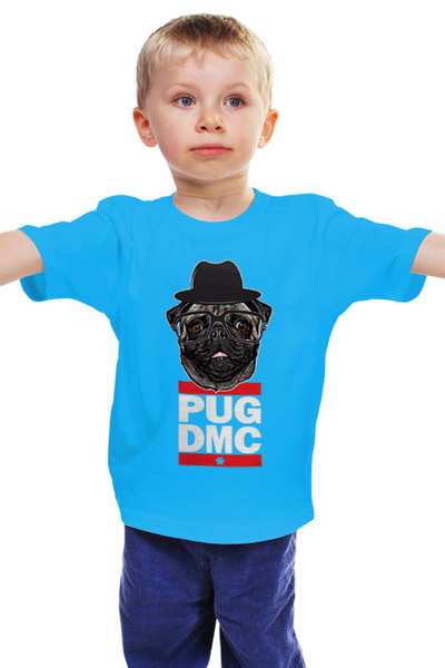 Заказать детскую футболку в Москве. Детская футболка классическая унисекс Pug x Run Dmc от coolmag - готовые дизайны и нанесение принтов.