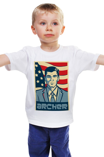 Заказать детскую футболку в Москве. Детская футболка классическая унисекс АРЧЕР от Jimmy Flash - готовые дизайны и нанесение принтов.