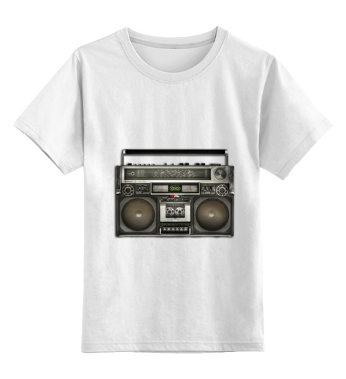 Заказать детскую футболку в Москве. Детская футболка классическая унисекс Магнитофон от Vinli.shop  - готовые дизайны и нанесение принтов.