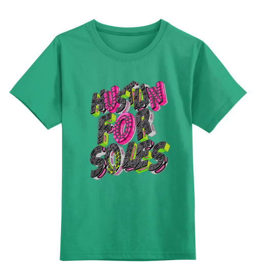 Заказать детскую футболку в Москве. Детская футболка классическая унисекс Hustlin for Soles  от ПРИНТЫ ПЕЧАТЬ  - готовые дизайны и нанесение принтов.