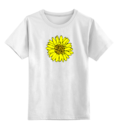 Заказать детскую футболку в Москве. Детская футболка классическая унисекс sunflower  от Ольга  - готовые дизайны и нанесение принтов.
