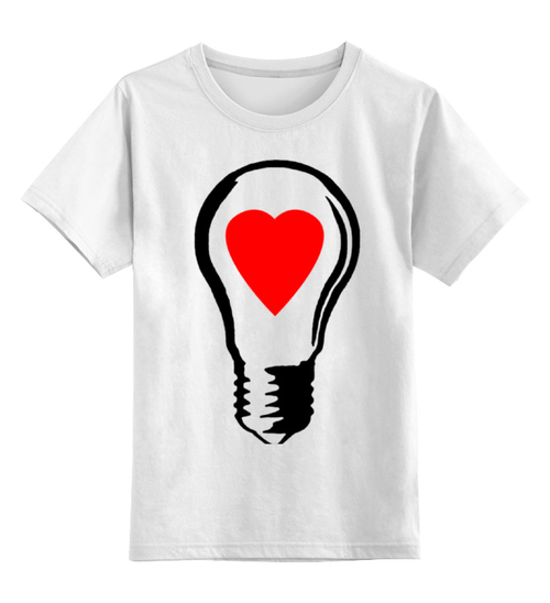 Заказать детскую футболку в Москве. Детская футболка классическая унисекс BIG LAMP! SWITCH ON YOUR LOVE! от HANS ZOGS - готовые дизайны и нанесение принтов.