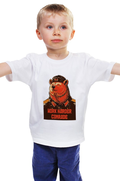 Заказать детскую футболку в Москве. Детская футболка классическая унисекс Comrade от priceless - готовые дизайны и нанесение принтов.