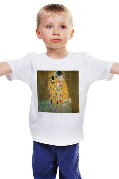 Заказать детскую футболку в Москве. Детская футболка классическая унисекс Поцелуй от AstArt - готовые дизайны и нанесение принтов.