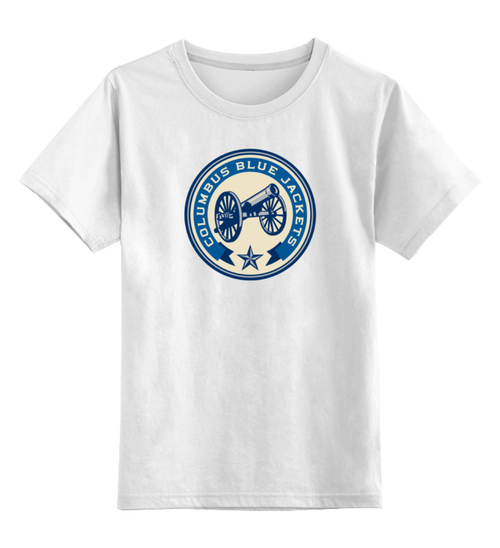 Заказать детскую футболку в Москве. Детская футболка классическая унисекс Columbus Blue Jackets от dobryidesign - готовые дизайны и нанесение принтов.