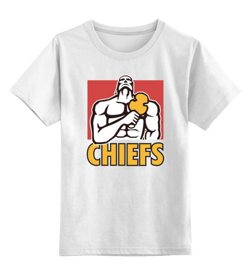 Заказать детскую футболку в Москве. Детская футболка классическая унисекс Чифс регби от rugby - готовые дизайны и нанесение принтов.