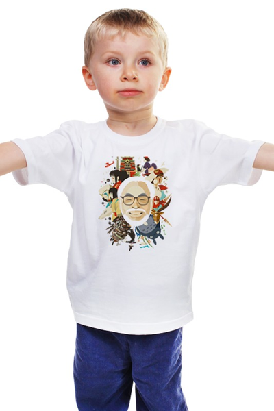Заказать детскую футболку в Москве. Детская футболка классическая унисекс Хаяо Миядзаки от printik - готовые дизайны и нанесение принтов.