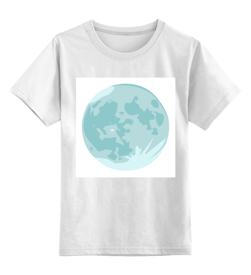 Заказать детскую футболку в Москве. Детская футболка классическая унисекс Луна полная от daniletcart@yandex.ru - готовые дизайны и нанесение принтов.