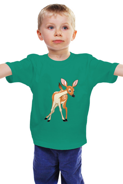 Заказать детскую футболку в Москве. Детская футболка классическая унисекс Оленёнок от nadegda - готовые дизайны и нанесение принтов.
