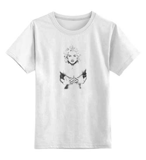 Заказать детскую футболку в Москве. Детская футболка классическая унисекс Мадонна от Виктор Гришин - готовые дизайны и нанесение принтов.