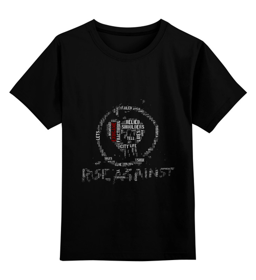 Заказать детскую футболку в Москве. Детская футболка классическая унисекс Rise Against - logo от Денис - готовые дизайны и нанесение принтов.