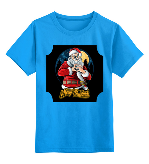 Заказать детскую футболку в Москве. Детская футболка классическая унисекс Дед Мороз от Leichenwagen - готовые дизайны и нанесение принтов.