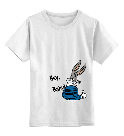 Заказать детскую футболку в Москве. Детская футболка классическая унисекс Bugs Bunny_man от Printio - готовые дизайны и нанесение принтов.