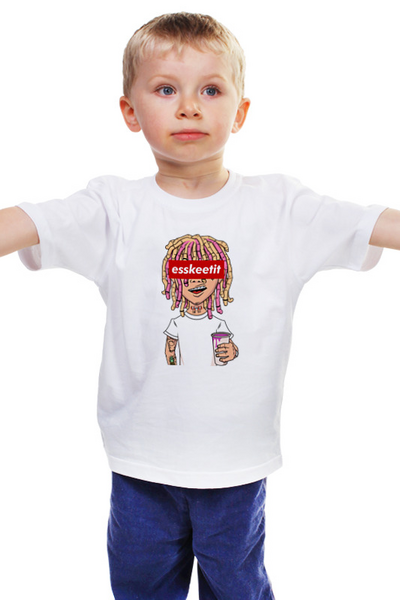 Заказать детскую футболку в Москве. Детская футболка классическая унисекс Lil Pump от geekbox - готовые дизайны и нанесение принтов.