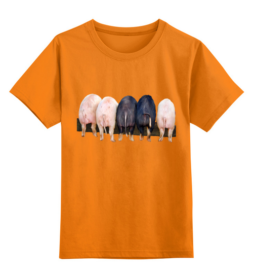 Заказать детскую футболку в Москве. Детская футболка классическая унисекс Хрюшки от BAD OWL - готовые дизайны и нанесение принтов.