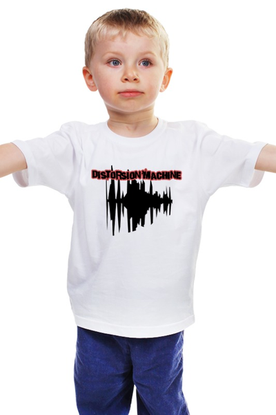 Заказать детскую футболку в Москве. Детская футболка классическая унисекс North Star Shop - Distorsion Machine от Дима Солдаев - готовые дизайны и нанесение принтов.