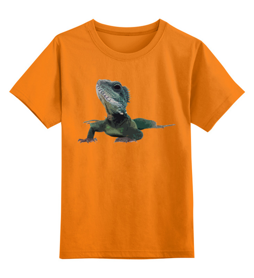 Заказать детскую футболку в Москве. Детская футболка классическая унисекс Ящерица от BAD OWL - готовые дизайны и нанесение принтов.
