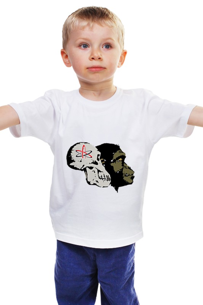Заказать детскую футболку в Москве. Детская футболка классическая унисекс Эволюция от The Spaceway  - готовые дизайны и нанесение принтов.
