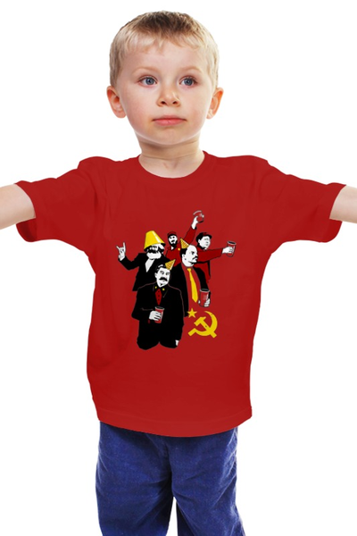 Заказать детскую футболку в Москве. Детская футболка классическая унисекс Коммунистическая вечеринка от printik - готовые дизайны и нанесение принтов.
