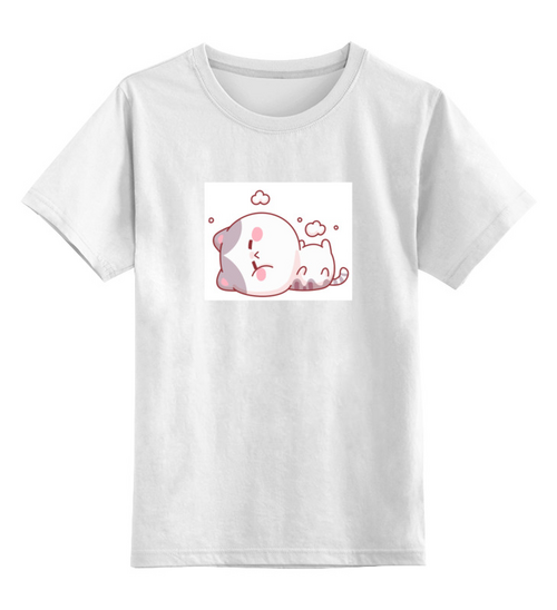 Заказать детскую футболку в Москве. Детская футболка классическая унисекс котик  от Franka  - готовые дизайны и нанесение принтов.