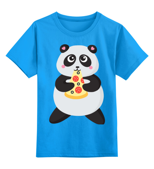 Заказать детскую футболку в Москве. Детская футболка классическая унисекс Панда обжора от Ordwen - готовые дизайны и нанесение принтов.