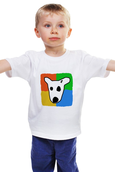 Заказать детскую футболку в Москве. Детская футболка классическая унисекс Собачка ВКонтакте от YellowCloverShop - готовые дизайны и нанесение принтов.