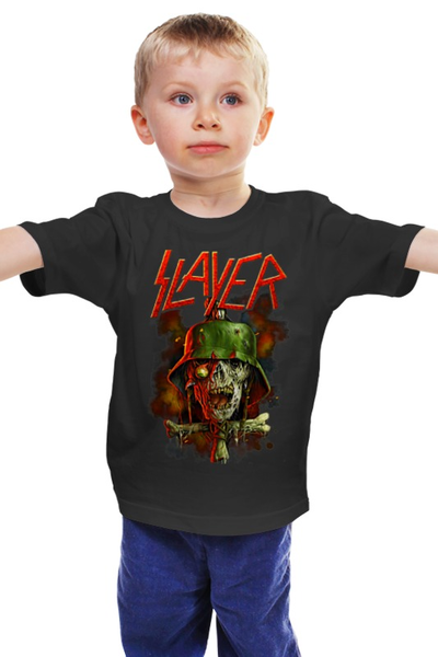 Заказать детскую футболку в Москве. Детская футболка классическая унисекс Slayer Band от Leichenwagen - готовые дизайны и нанесение принтов.