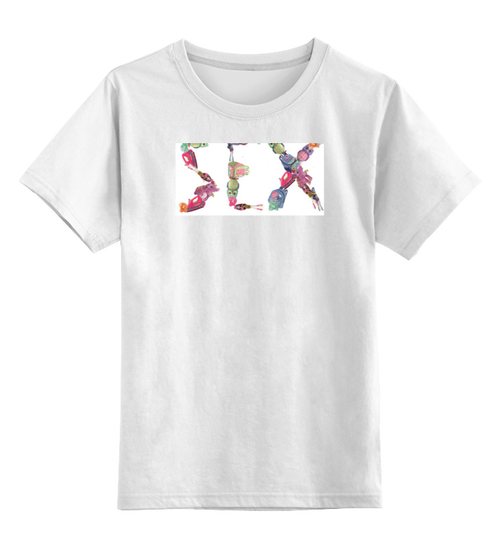 Заказать детскую футболку в Москве. Детская футболка классическая унисекс Seksss от zlataziva - готовые дизайны и нанесение принтов.