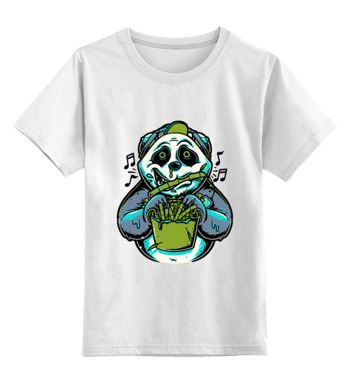 Заказать детскую футболку в Москве. Детская футболка классическая унисекс Панда от acidhouses - готовые дизайны и нанесение принтов.