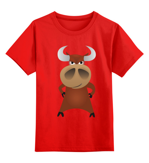 Заказать детскую футболку в Москве. Детская футболка классическая унисекс Бычок  от T-shirt print  - готовые дизайны и нанесение принтов.
