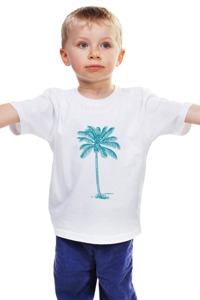 Заказать детскую футболку в Москве. Детская футболка классическая унисекс Пальма от ivirn - готовые дизайны и нанесение принтов.
