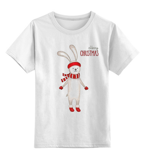 Заказать детскую футболку в Москве. Детская футболка классическая унисекс Новогодняя от T-shirt print  - готовые дизайны и нанесение принтов.