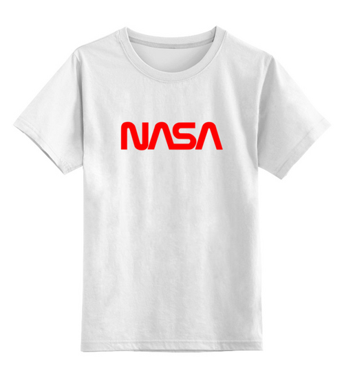 Заказать детскую футболку в Москве. Детская футболка классическая унисекс NASA  от DESIGNER   - готовые дизайны и нанесение принтов.